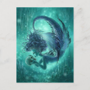 Dark Mermaid Postcard - Secret Kisses Postkarte