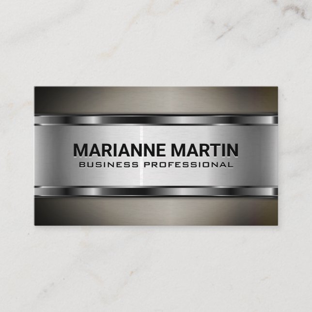 Dark Metallic Business Card Visitenkarte (Vorderseite)