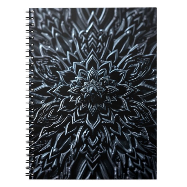 Dark Metallic Mandala Notizblock (Vorderseite)
