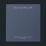 Dark Midnight Blue Minimalist Notepad Notizblock<br><div class="desc">Dark Midnight Blue is a deep navy with a refined intensity. Classic and timeless with a modern edge,  it feels confident,  classy,  and elegant. The personalizable text features a classic,  elegant font in clean white.</div>
