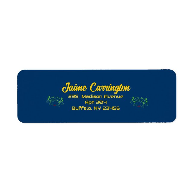 Dark Midnight Blue Minimalistisch Envelope-Adresse (Vorne)