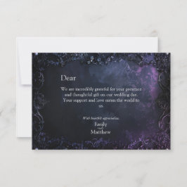 Dark Midnight Gothic Elegance Dankeskarte
