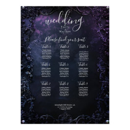 Dark Midnight Gothic Elegance Seekarte Poster