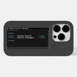 Dark Mode (Dark Mode) des Editor-Programmes im Cod Case-Mate iPhone 14 Pro Hülle
