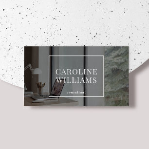 Dark Modern Aesthetic Social Media Manager, Foto Visitenkarte