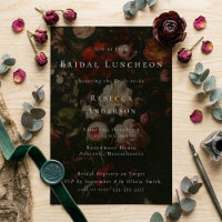 Dark Moody Blume Romantic Wedding Brautparty