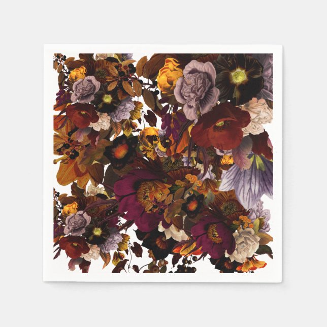 Dark Moody-Blume Serviette (Vorderseite)