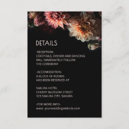 Dark Moody Chrysanthemum Flowers Begleitkarte