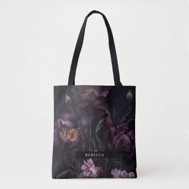Dark Moody Lila Dramatics Florals Bridesmaid (Vorderseite)