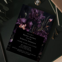 Dark Moody Lila Gothic Florals Brautparty