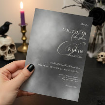 Dark Moody Midnight Black Fog Wedding