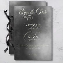 Dark Moody Midnight Black Fog Wedding