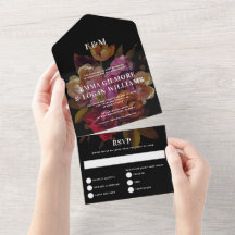 Dark & Moody Modern Painted Floral Wedding