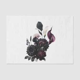 Dark Moody Romantic Floral Wedding Seidenpapier
