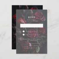 Dark Moody Romantic Rose Hochzeitessen Wahl