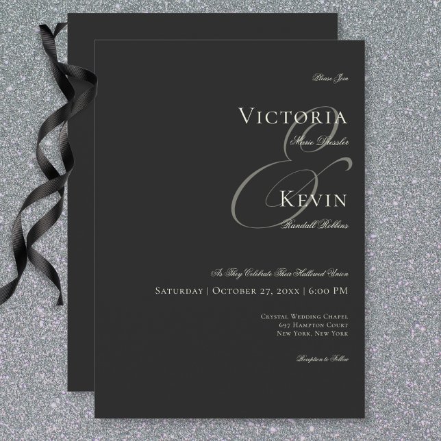 Dark Moody Viktorianisch Moon & Sun Wedding Einladung (Dark Moody Victorian Moon & Sun Wedding Invitation)