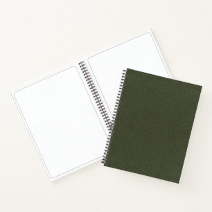 Dark Moss Green Spiral Sketchbook - Anpassbar Notizbuch