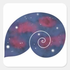 Dark Nautilus Muschel Starscape Sticker