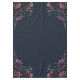 Dark Navy Blue Floral Elegant Wedding Maroon Mauve Tischdecke