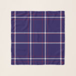 Dark Navy Karierter Platz Chiffon Scarf Schal<br><div class="desc">Dark Navy Kariert Square Chiffon Scarf.  Optionale Initialen in der Ecke.  Design von Claudine Boerner.</div>