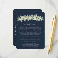 Dark Navy Snowberry+Eukalyptus Garland Richtungen
