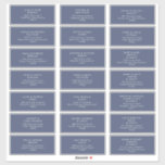 Dark Navy Wedding Guest Address Sticker<br><div class="desc">Dieser Adress-Aufkleber für die dunkle Marine ist genau das, was Sie suchen, um Ihre einfache rustikale, launische Hochzeit abzuschließen. Es ist sicher, dass Sie Ihr farbenfrohes minimalistisches Ambiente in einer schönen Weise zusammenbringen! Behalt es so, wie es ist, oder wählen Sie es mit Ihren Fotos personalisieren! Sie können auch andere...</div>