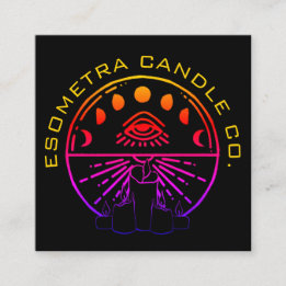 Dark Neon Esoteric Artisan Candle Company Quadratische Visitenkarte