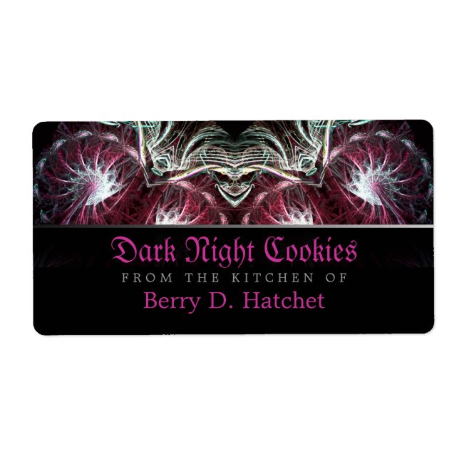 Dark Night Cookies Halloween Food Sticker Label (Vorne)