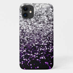 Dark Night Lila Black Silver Glitzer #1 #shiny Case-Mate iPhone Hülle