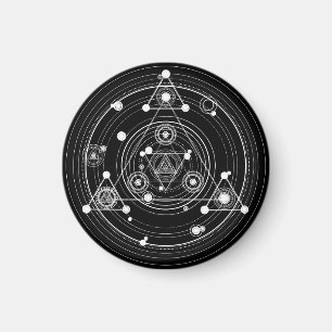 Dark occult style sacred geometry magnet