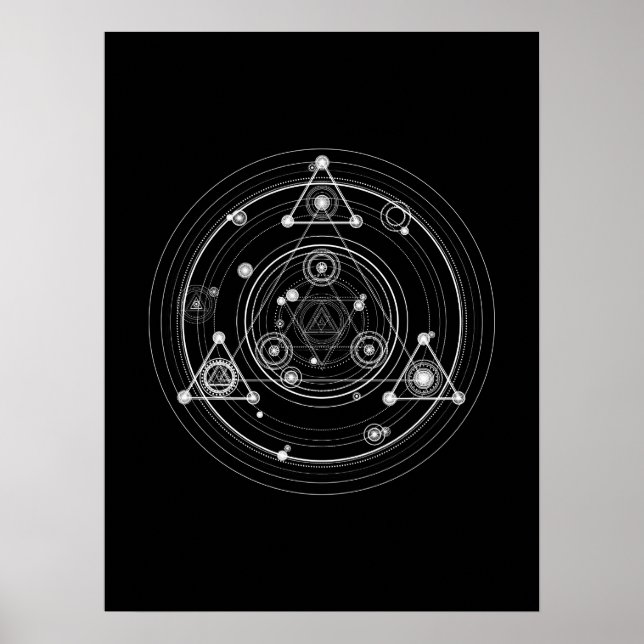 Dark occult style sacred geometry poster (Vorne)