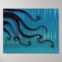 Dark Octopus Tentacles Akryllisches Malplakat