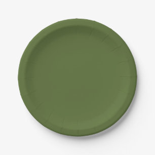 Dark Olive Green Pappteller