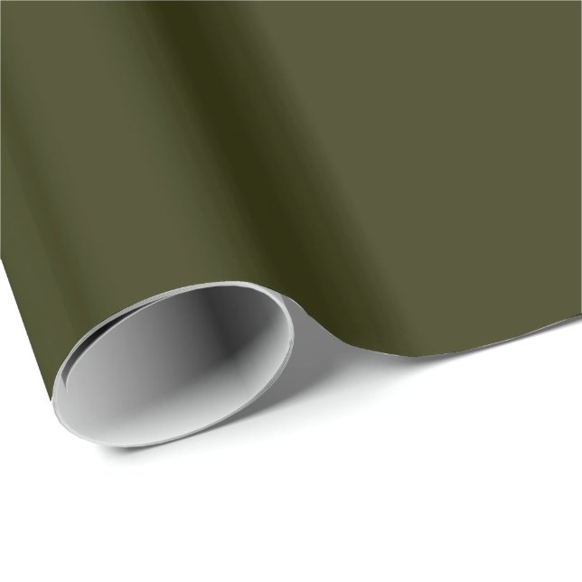 DARK OLIVE GREEN (Vollfarbe) ~ Geschenkpapier (Rolleneckpunkt)