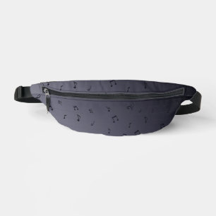 Dark Ombre Musical Notes Grau Bauchtasche