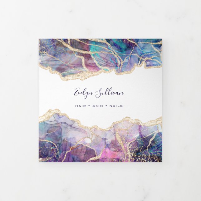 Dark Opal Design Trifold Broschüre (Cover)