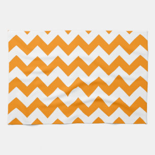 Dark Orange Zigzag Handtuch