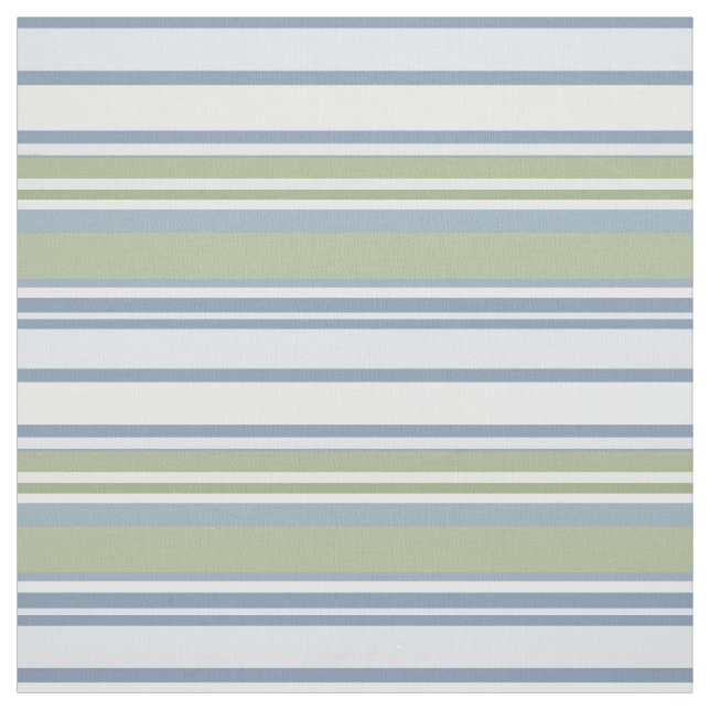 Dark Pastel Blue and Spring Rain Stripes Stoff (Muster)