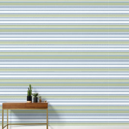 Dark Pastel Blue and Spring Rain Stripes Tapete