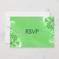 Dark Pastel Green Floral UAWG Response Cards