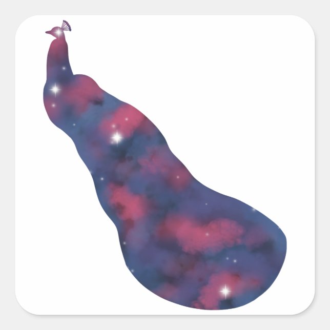 Dark Peacock Starscape Sticker (Vorderseite)