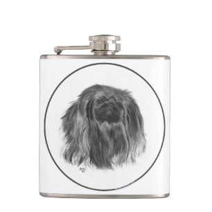 Dark Pekingese Flachmann
