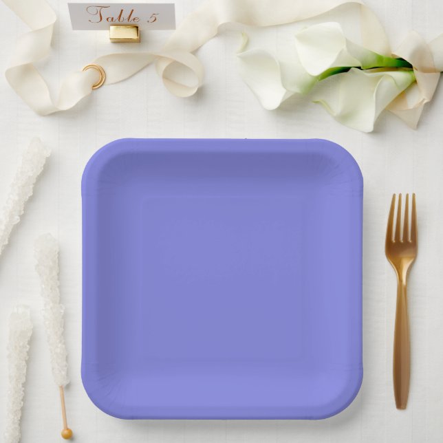 Dark Periwinkle Lila Pappteller (Hochzeit)
