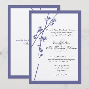 Dark Periwinkle Twilight Lila Wildblume Hochzeit Einladung