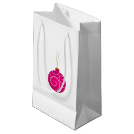 Dark Pink Christmas Bauble Kleine Geschenktasche Geschenktüte
