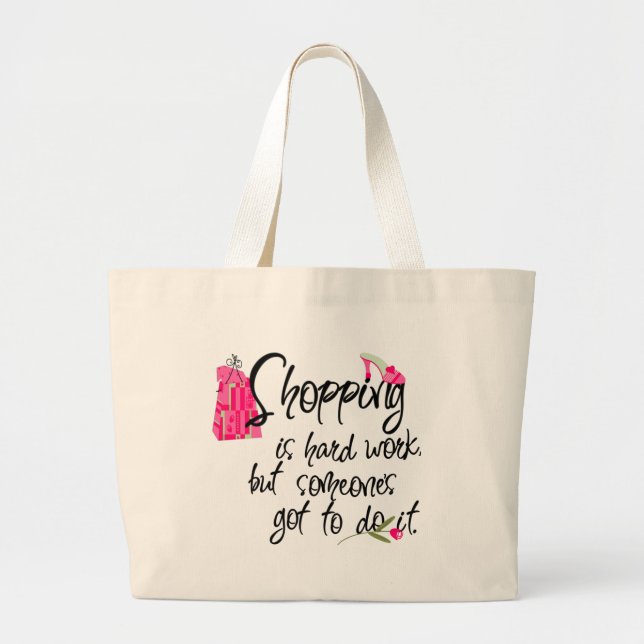 Dark Pink Fashion Tote Bag Jumbo Stoffbeutel (Vorne)