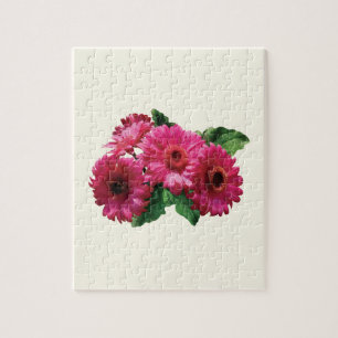 Dark Pink Gerbera Daisies Puzzle