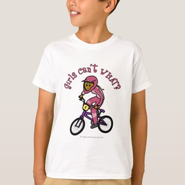 Dark Pink Girls BMX T-Shirt (Vorderseite)