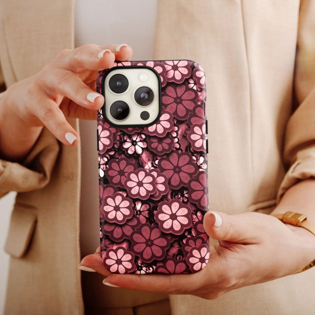 Dark Pink Hippie iPhone | 60er Hippie iPhone 13 Case-Mate iPhone Hülle (Von Creator hochgeladen)