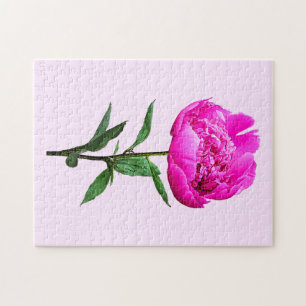 Dark Pink Peony Puzzle